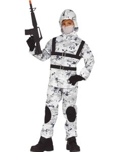 Snökamouflage Soldatmaskeraddräkt till Barn