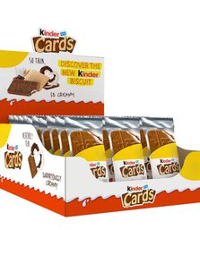 30 st Kinder Cards - Kex med Kindersjokolade - Hel Låda 768 gram
