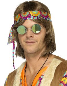 Runda Hippieglasögon med Spegelglas