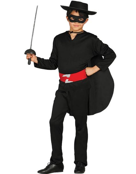 Zorro Inspirerad Barnkostym 6 Delar