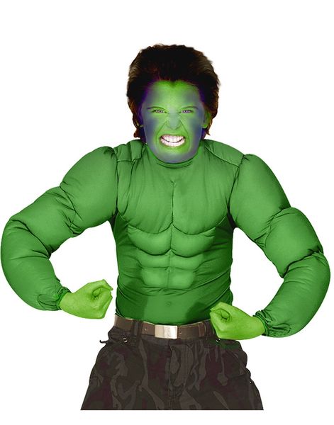 Hulken – Grön Muskeldräkt (Barn)