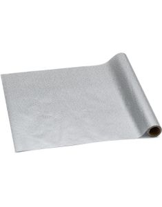 Sølv Dekorert Bordløper i Polyester 36 cm x 3 meter