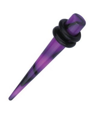 Spike Expander - Lila och Svart Akryl Piercing