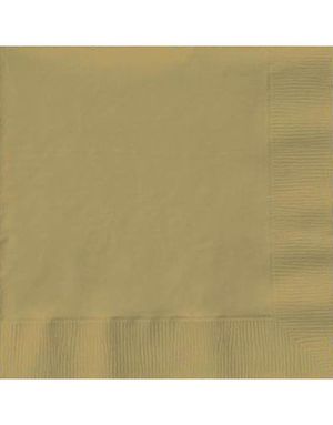 50 st Guldfärgade Servetter 33x33 cm