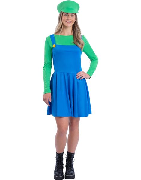 Luigi Inspirert Kostyme til Dame