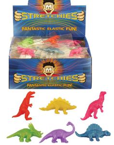 84 stk Stretchy Dinosaur i Blandade Färger - Hel Låda