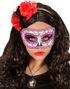 Lila Day of the Dead Ögonmask med Glitter