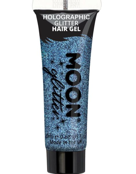 Blått Holografisk Glitter Hårgele 20 ml