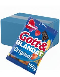 ÄT SNART PRODUKT - 36 st Godt og Blandet Original - Blanding av Vingummi och Lakrits - Hela Lådan 5,76 kg