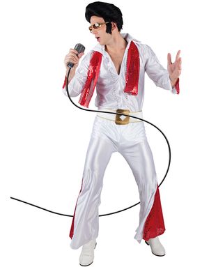 Elvis Inspirerad Herrdräkt med Bälte och Halsduk