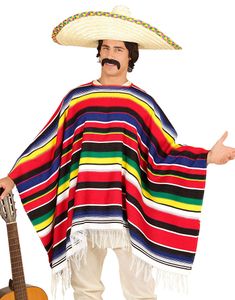 Autentisk Mexikanponcho till Man/Kvinna