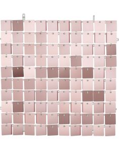Veggpanel med Paljetter 30x30 cm Rosegull - Backdrop/Bakgrunn