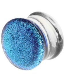 Pyrex Piercing Plugg - Glitter Turkos