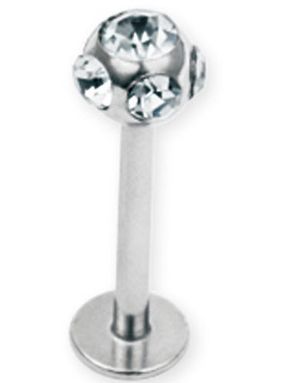 Diamond Ball Labret - Klar