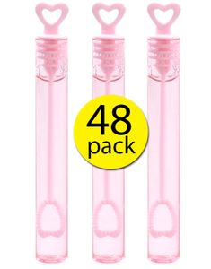 48 stk Rosa Hjärta Såpbubblor - Vintage Journey