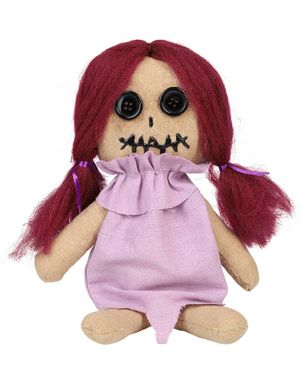 Skummel Smilende Filledukke Dekorasjon med Bevegelse og Lyd 25 cm