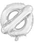 Silverfärgade Bokstavsballonger A-Z - 35 cm