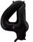 JUMBO Svarte Tallballonger 0-9 - 86 cm