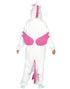 Vit och Rosa Enhörning Kigurumi Unisex Dräkt