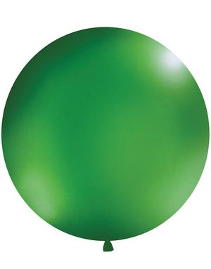 MÖRKGRÖN Pastellfärgad Rund JUMBO Ballong 1 meter