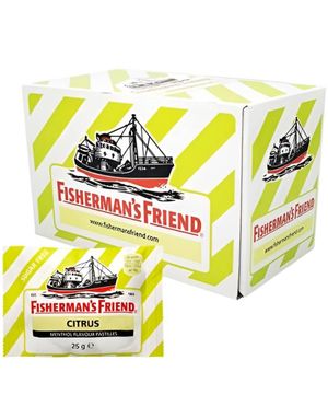 72 st Sockerfri Fisherman's Friend med Smak av Citrus - Hela Lådan 1,8 kg