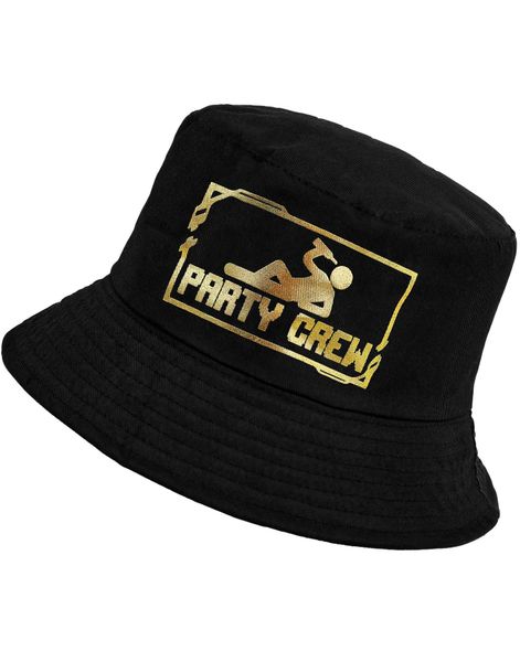 Svart Party Crew Bøttehatt