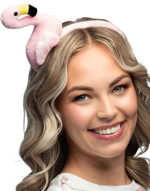 Rosa Hårbøyle med Flamingo