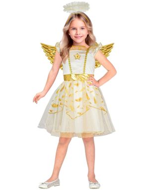 Gylden Engelkostyme til Jente