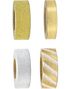 4 stk Guld- och Silverfärgad Washi / Dekortejp 40 meter
