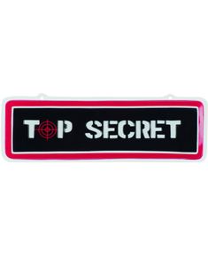 18x55 cm Top Secret Skylt - Army Party