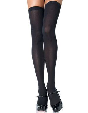 Enfärgade Svarta Strumpor - Plus Size