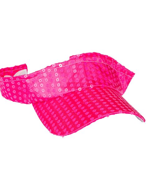 Neonrosa Solskärm med Paljetter