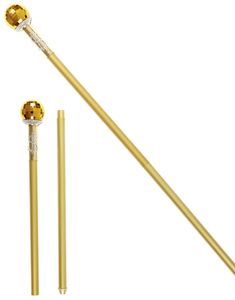 Guldfärgad Pimp-Käpp med Silverfärgade Stenar 92 cm