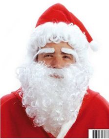 Tomte Peruk m/Luva & Ögonbryn