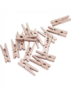 24 stk Rose Gullfarget Treklyper til Dekorasjon 2,5 cm