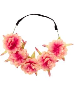 Fin Rosa och Beige Blomsterkrans