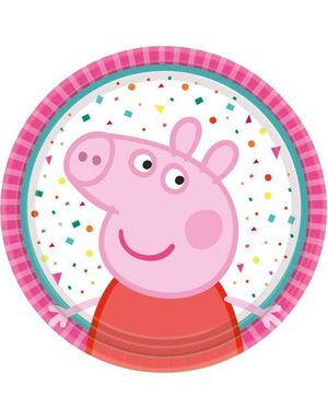 8 stk Peppa Pig Tallerkener 18 cm