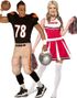 Parkostymer - Superbowl Quarterback och Cheerleader
