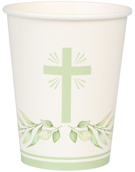 8 stk Pappkrus med Kors 250 ml