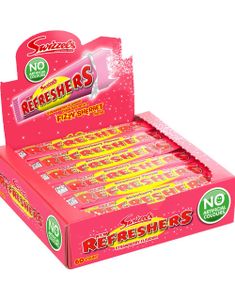 60 stk Swizzels Refreshers Chew Bar med Jordgubbssmak 18 gram - Hel Låda