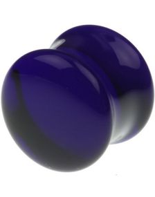 Blå Pyrex Piercing Plugg