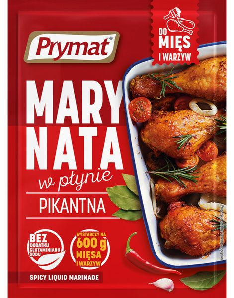 Spicy Liquid Marinade - Flytende Sterk Marinade til Kjøtt og Grønnsaker - PRYMAT 75 gram (Polen)