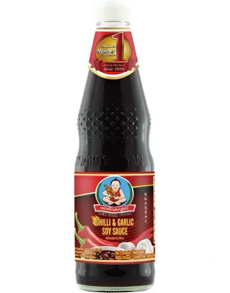 Chilli and Garlic Soy Sauce - Soyasaus med Chili og Hvitløk - Healthy Boy 300 ml (Thailand)