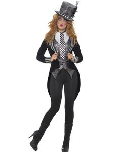 Miss Mad Hatter Inspirerad 4 Delars Kostym