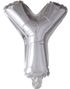 JUMBO Silverfärgade Bokstavsballonger A-Z - 102 cm