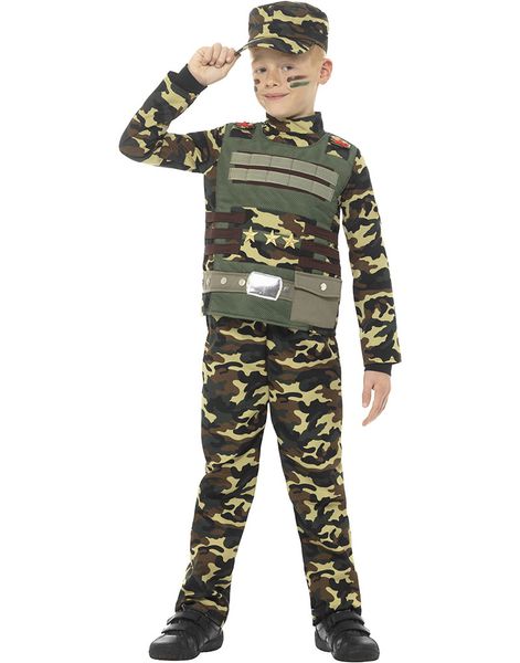 Militärdräkt till Pojke 3 Delar 