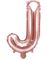 Rose Gullfarget Bokstavballonger A-Z - 35 cm 