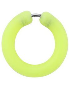 Silikon Yellow Circle - Fejkpiercing - LYSER I MÖRKRET