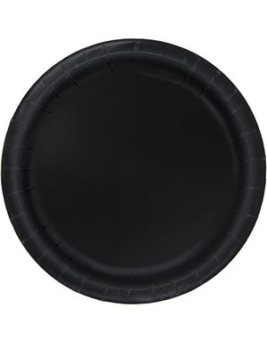 16 st Svarta Papptallrikar 22 cm