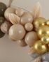 Taupe, Gull, Brun og Nude Ballongbuesett med Ballongdekorasjon